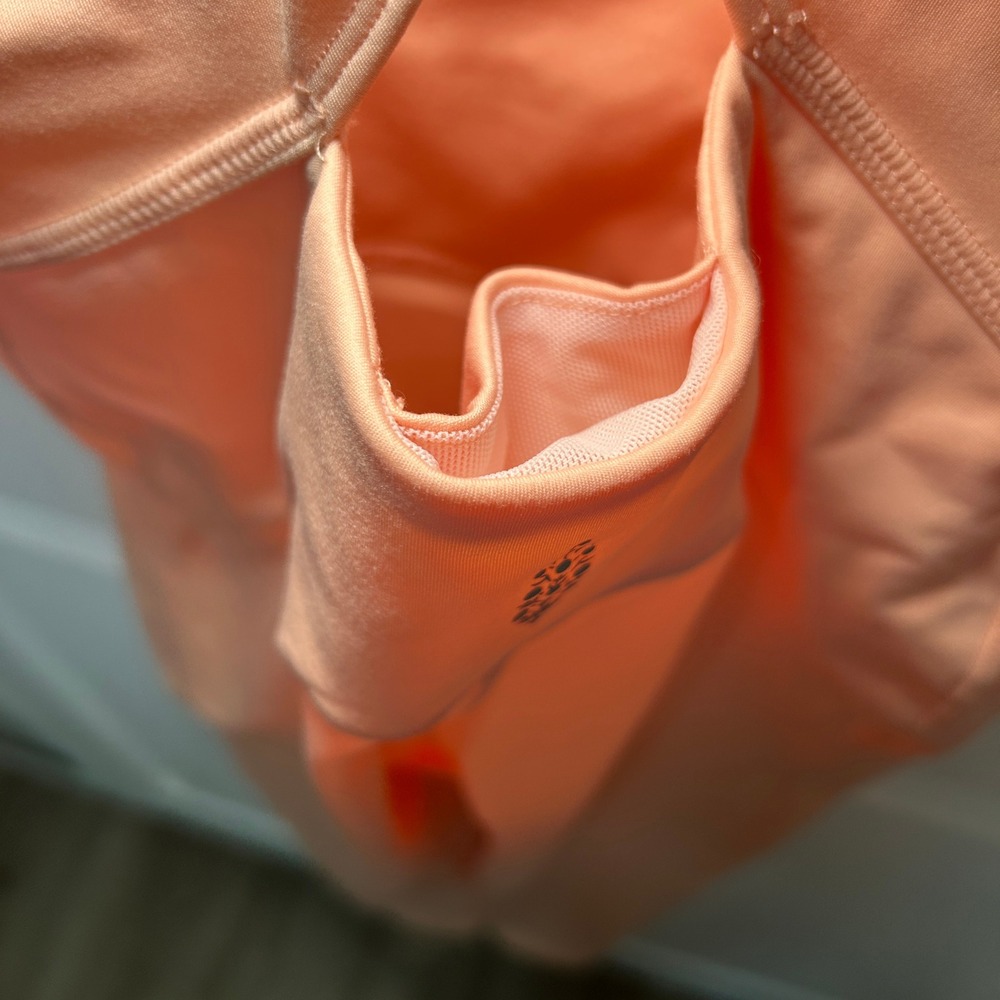 Free‎ People Back It Up Cutout Peach Crisscross Back Jumpsuit Bodysuit Small - Picture 5 of 9